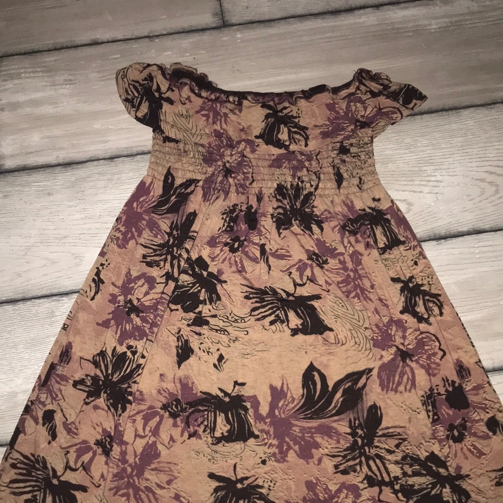 Zen Knits Short Strapless Tropical Dress Large
